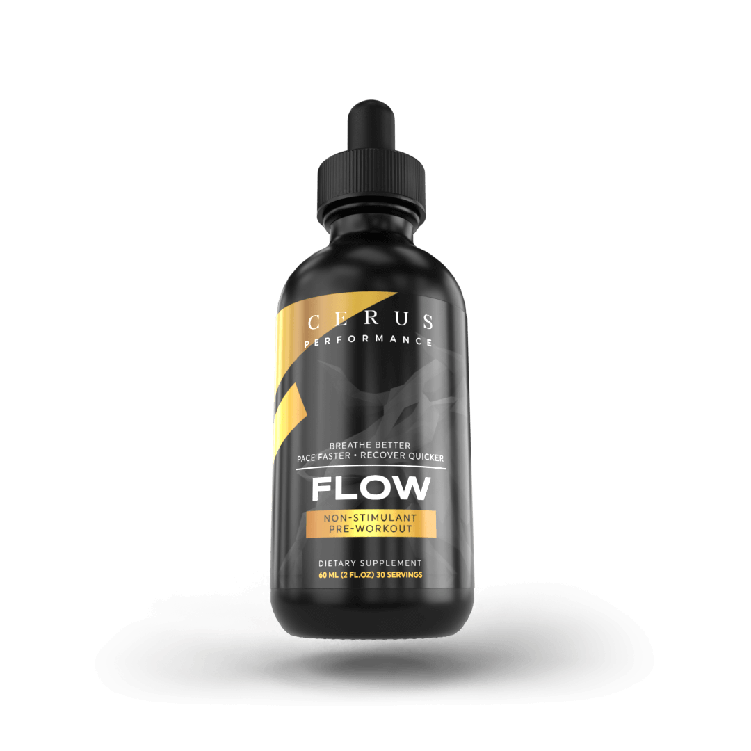 front of a bottle of Flow Pro